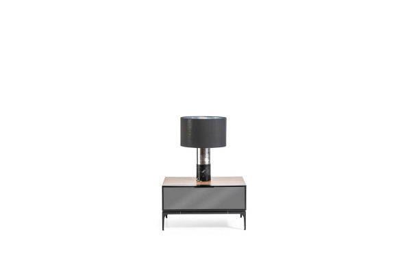 Camera da letto letto nero marrone con comodini lusso hotel camere letti