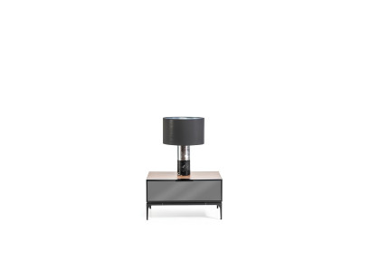 Camera da letto letto nero marrone con comodini lusso hotel camere letti