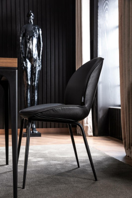 Sedia nera in stile moderno sedia a dondolo mobili loft