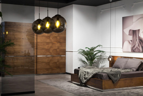 Mobili da camera da letto di lusso, comò, armadio, comodini, specchio 6 pezzi
