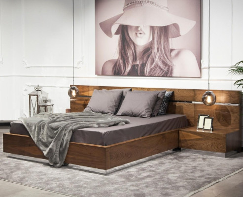 Set di mobili per camera da letto letto comodini comò qualità hotel 5 pezzi