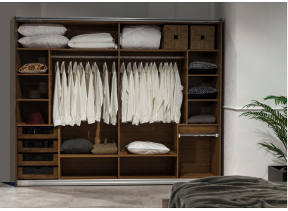 Grande armadio a porte scorrevoli armadio armadi marroni 265cm