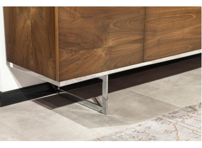 Sideboard + Specchio in acciaio inossidabile Comò Spazio di archiviazione Lussuoso Pratico Lowboard