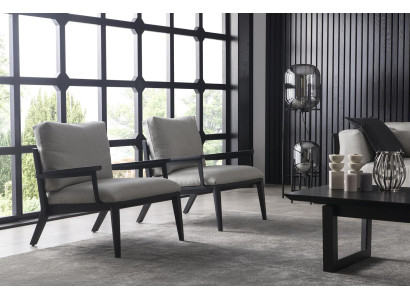 Poltrona di lusso poltrona singola relax con telaio nero