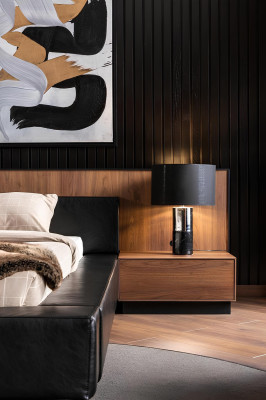 Set camera da letto di lusso con comodino, armadio, tavolino e letto 6 pezzi