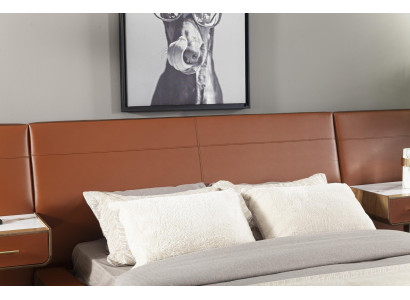 Letti Hotel Lusso Marrone Stile Moderno Camera da Letto Lussuosa Confortevole