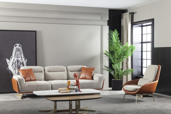 Poltrona da soggiorno Sessel Relax sedie Club Lounge mobili marrone divano