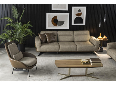 Poltrona da soggiorno reclinabile Club Lounge mobili marrone