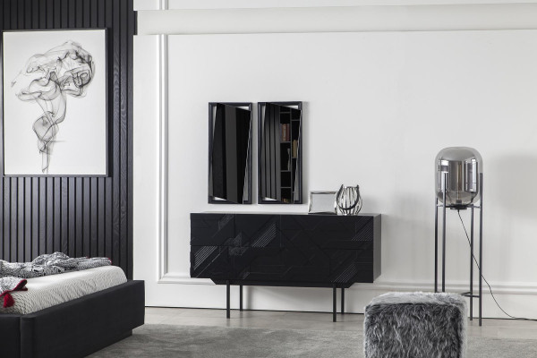 Mobile sideboard nero 138cm