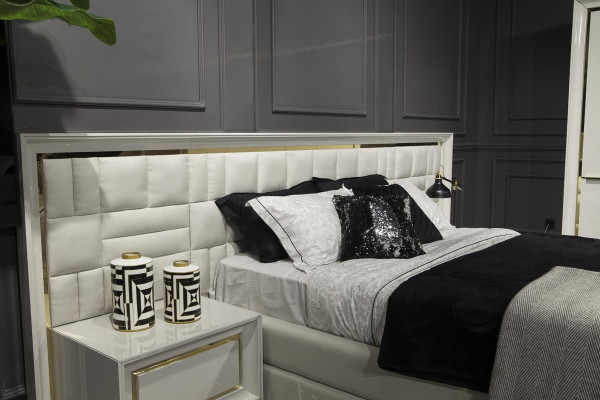 Lussuoso comodino da camera da letto tavolino comodini marrone moderno