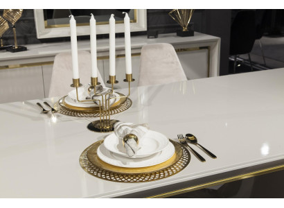 Set da pranzo di lusso mobili tavolo 6 sedie