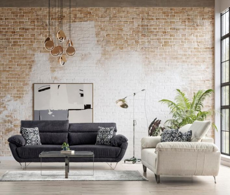 Divano angolare accogliente 3+3 divano relax set divano