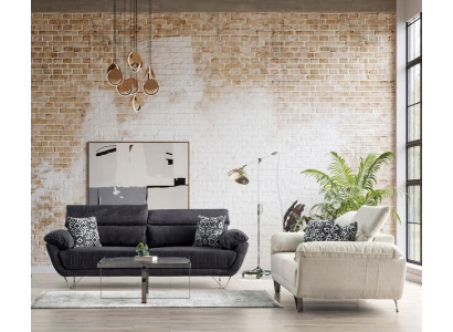 Divano angolare accogliente 3+3 divano relax set divano