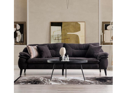 Elegante e confortevole divano a 3 posti in viola profondo per soggiorni eleganti
