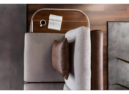 Divano in tessuto grigio 3 posti con tavolino 3 pezzi