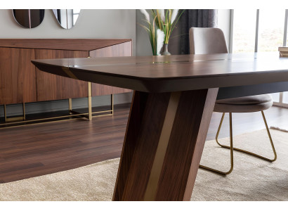 Set tavolo da pranzo gruppo sala da pranzo sedie sideboard legno marrone 9 pezzi