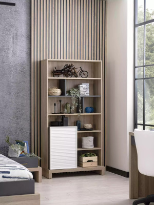 Libreria per bambini, scaffale di stoccaggio in legno, armadio per bambini