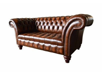 Divano Chesterfield Lusso 2 posti Poltrona Sofa Due posti in pelle