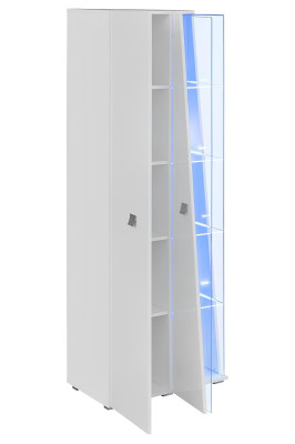 Set parete soggiorno lusso bianco mobile TV vetrina moderna