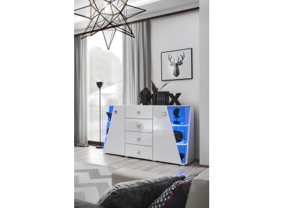 Comò bianco di design per arredamento soggiorno lusso legno mobili moderno nuovo