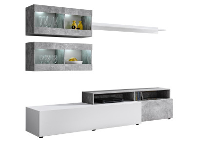 Moderna parete soggiorno grigia lusso armadio soggiorno supporto TV mobili