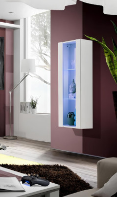 Armadio a muro soggiorno vetrina sospesa lusso mobili design moderno
