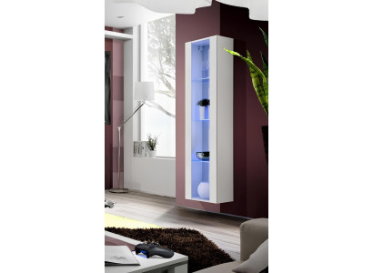 Vetrina sospesa bianca mobili arredamento soggiorno legno lusso