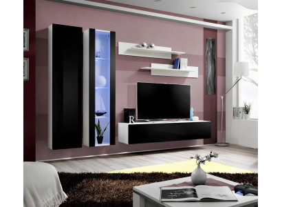 Moderna parete attrezzata con vetrina sospesa rtv soggiorno armadio TV supporto mensole