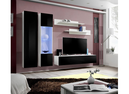 Set soggiorno moderno 5 pezzi con supporto TV e mensola