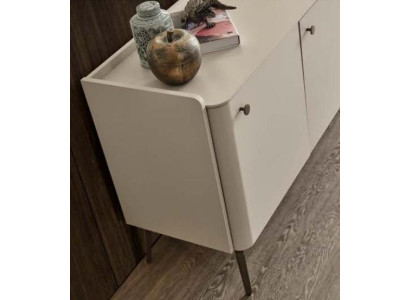 Moderna combinazione da pranzo tavolo in legno 4x sedie in tessuto elegante credenza 6 pezzi
