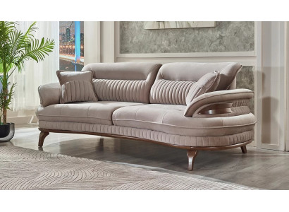 Divano moderno grigio a tre posti per soggiorno