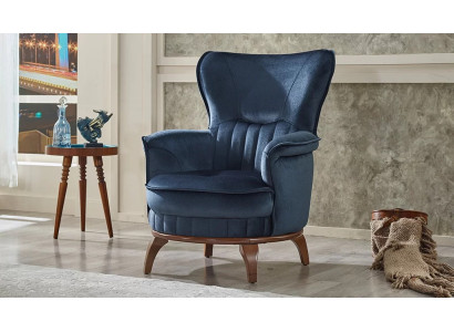 Poltrona moderna blu per soggiorno design mobili imbottiti lusso