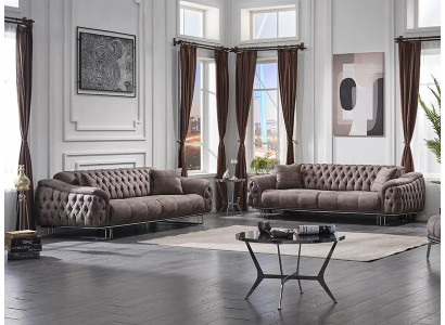 Divano 2x 3 posti in tessuto per soggiorno