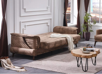 Divano di lusso in tessuto a tre posti per soggiorno design moderno
