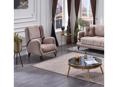 Poltrona di lusso in tessuto per soggiorno design moderno