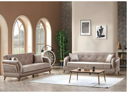 Moderno set di 2 divani 3 posti per soggiorno