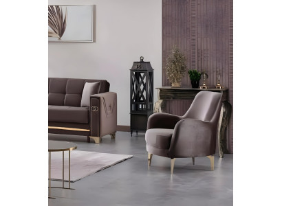 Poltrona di lusso design moderno poltrona imbottita soggiorno tessuto