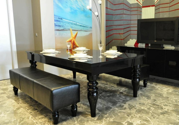 Tavolo da pranzo Tavolo da biliardo 2 in 1 Tavoli da biliardo Tavolo da pool Tavoli da gioco in legno 7ft