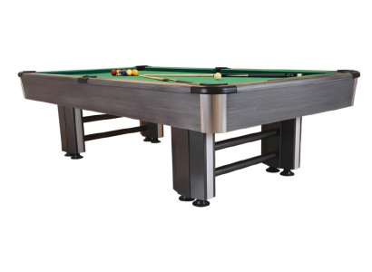 Tavolo da biliardo in legno e alluminio grigio dal design moderno