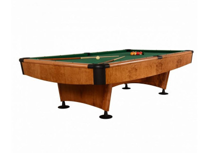 Tavolo da biliardo in legno massiccio marrone con design elegante