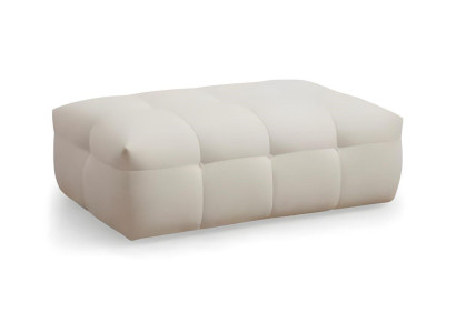 Divano angolare elegante in L con pouf set moderno 2 pezzi