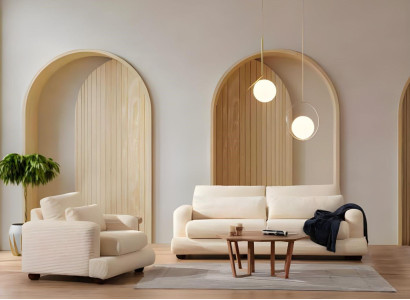 Set di divani in tessuto di design bianco di lusso mobili da seduta in tessuto 3 posti 3 pezzi
