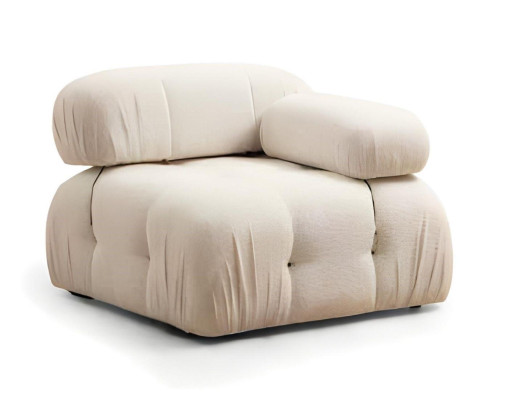 Divano angolare designer bianco e marrone per soggiorno a forma di L