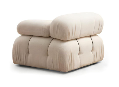 Divano angolare designer bianco e marrone per soggiorno a forma di L