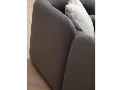 Divano moderno designer nero-rosso 3 pezzi