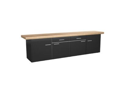 Armadio per documenti elegante in legno nero e marrone