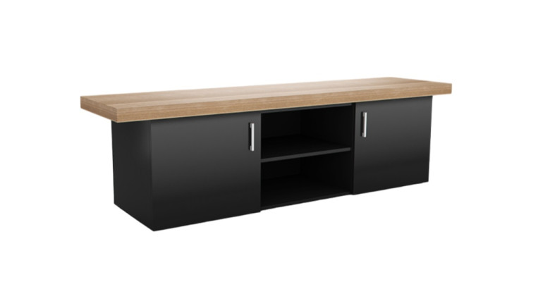 Moderna cassettiera TV mobili da ufficio lusso legno nero marrone ambiente di lavoro