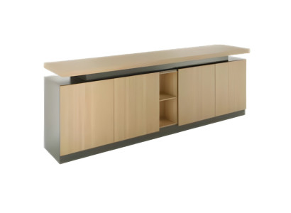 Armadio per documenti elegante grigio marrone mobili da ufficio scaffale in legno ambiente di lavoro