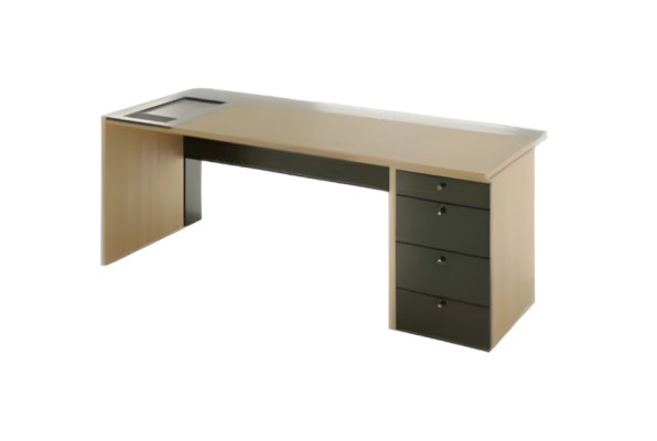 Scrivania di design nero-marrone mobili da ufficio di lusso scrivania in legno