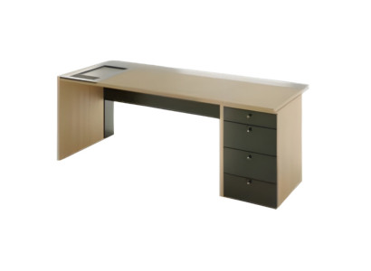 Scrivania di design nero-marrone mobili da ufficio di lusso scrivania in legno